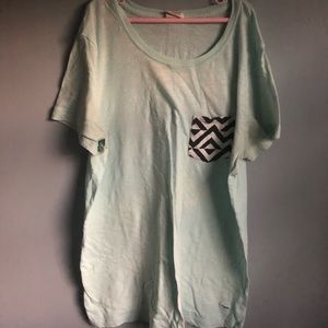 PINK turquoise shirt with pocket